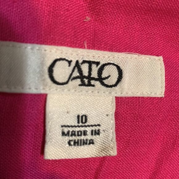 Cato Pink Linen Blend A-Line Skirt 10 - Picture 4 of 7